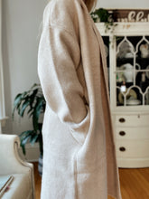 Load image into Gallery viewer, Melange Taupe Sweater Coat w/ Pockets
