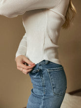 Load image into Gallery viewer, Ribbed Long Sleeve Basic Top - White or Coffee
