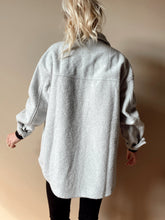 Load image into Gallery viewer, Light Grey Fleece Shacket
