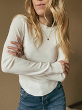 Load image into Gallery viewer, Ribbed Long Sleeve Basic Top - White or Coffee
