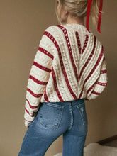 Load image into Gallery viewer, Holly Berry Crochet Knit Crop Sweater
