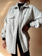 Load image into Gallery viewer, Light Grey Fleece Shacket
