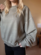 Load image into Gallery viewer, Lazy Days Pigment Washed Olive Sweatshirt
