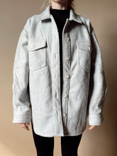 Load image into Gallery viewer, Light Grey Fleece Shacket
