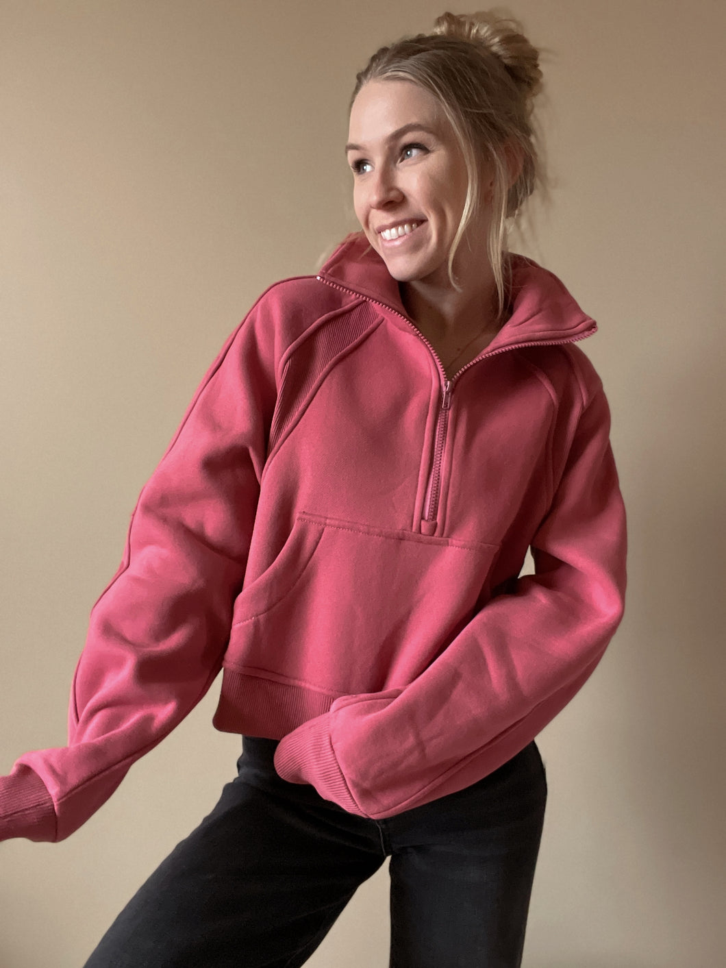 Dove Berry Half Zip Pullover