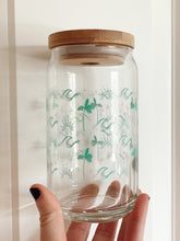 Load image into Gallery viewer, Beach Glass Latte Can  W/ Bamboo Lid + Glass Straw
