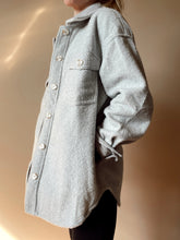 Load image into Gallery viewer, Light Grey Fleece Shacket
