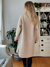 Load image into Gallery viewer, Melange Taupe Sweater Coat w/ Pockets
