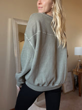 Load image into Gallery viewer, Lazy Days Pigment Washed Olive Sweatshirt
