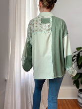 Load image into Gallery viewer, Floral Patch Pale Sage Button Down
