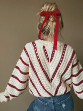 Load image into Gallery viewer, Holly Berry Crochet Knit Crop Sweater
